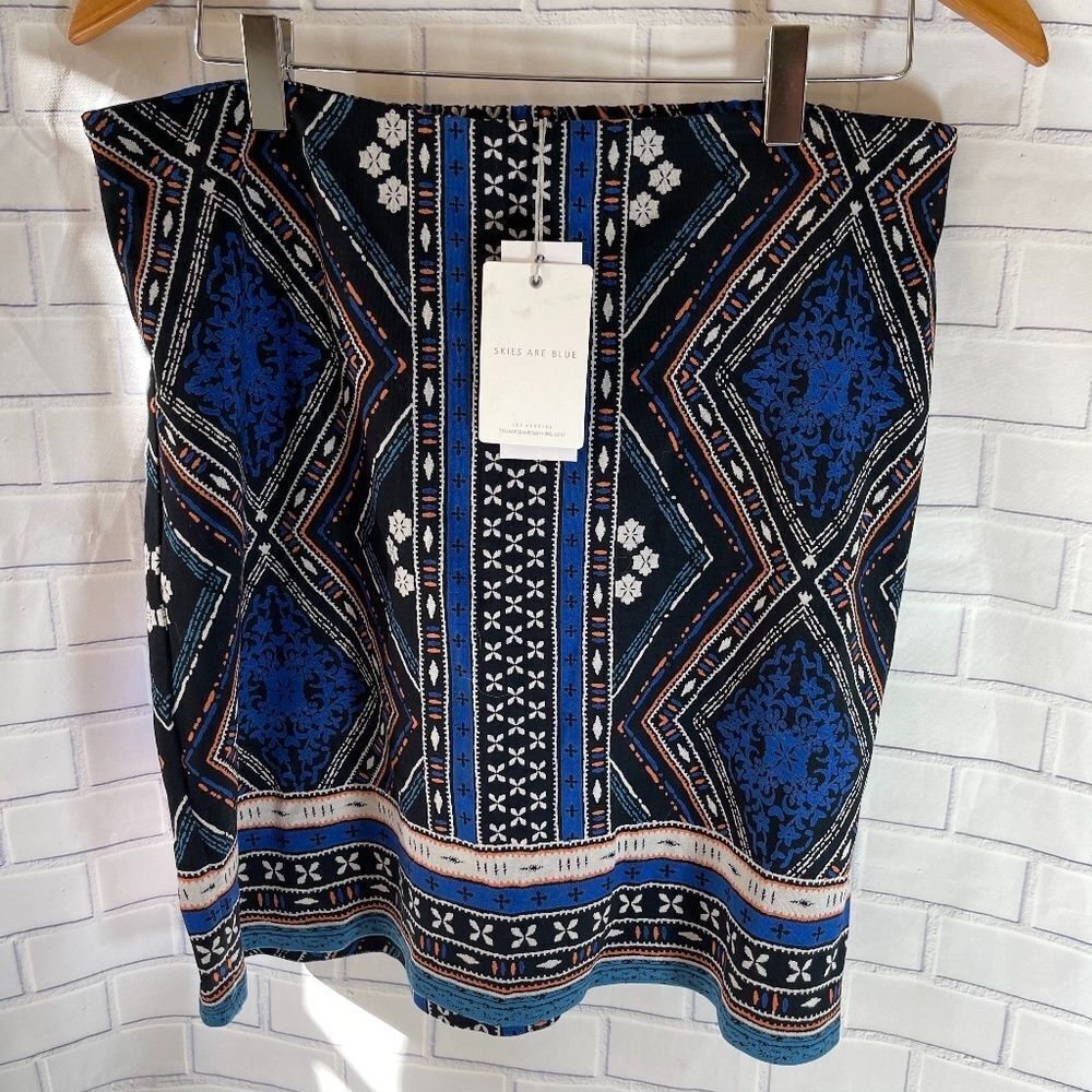 Stitch Fix Sloane Print Ponte Knit Skirt Sz L
